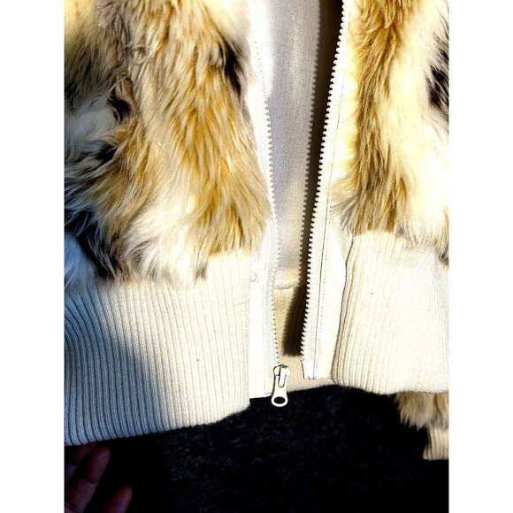 Autumn Trails Faux Fur Crop Zip Bomber Jacket Thick Coat w Hoodie Junior Size XL - Picture 6 of 12